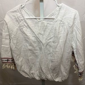 Sadie & Sage White Top, Size M